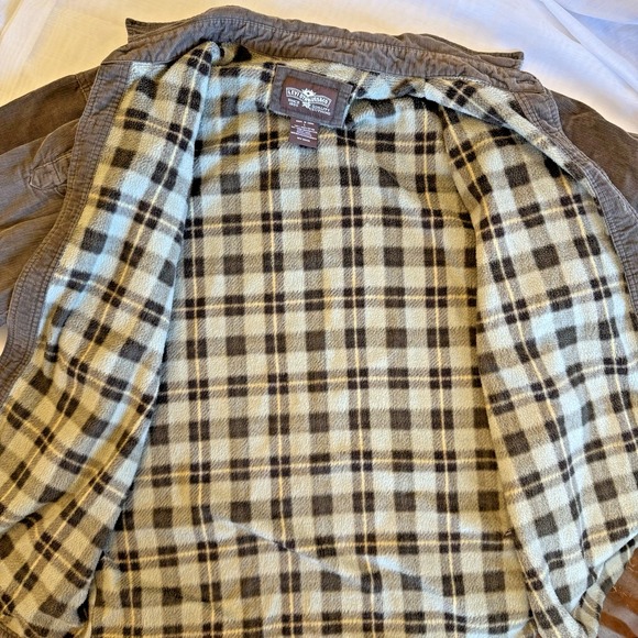 Levi Strauss Co Shirt Jacket Men Large Brown Corduroy Fleece Lined Shacket Coat - Picture 4 of 13